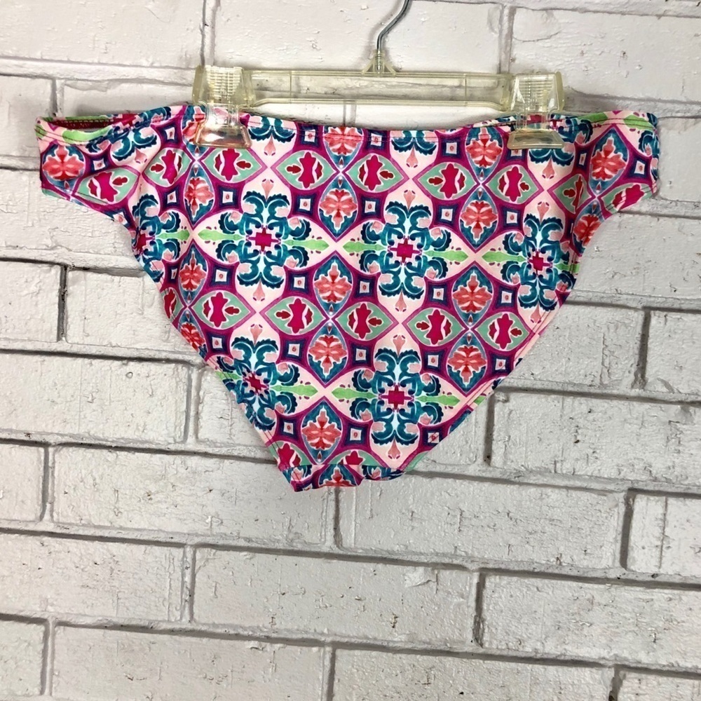 ASOS DESIGN halter plunge mosaic tile print bikini‎ - Picture 6 of 7